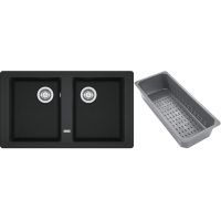 Franke Basis zlewozmywak granitowy z wkładką ociekową 86x50 cm onyx 114.0743.073