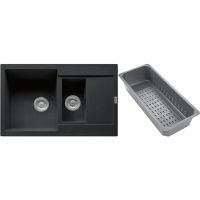 Franke Maris zlewozmywak granitowy z wkładką ociekową 78x50 cm onyx 114.0743.075