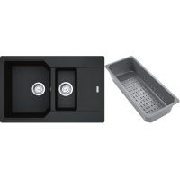 Franke Urban zlewozmywak granitowy z wkładką ociekową 78x50 cm onyx 114.0743.080