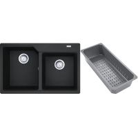 Franke Urban zlewozmywak granitowy z wkładką ociekową 78x50 cm onyx 114.0743.082