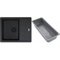 Franke Basis zlewozmywak granitowy z wkładką ociekową 62x50 cm onyx 114.0743.083