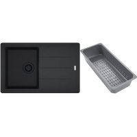 Franke Basis zlewozmywak granitowy z wkładką ociekową 78x50 cm onyx 114.0743.084