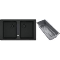 Franke Basis zlewozmywak granitowy z wkładką ociekową 86x50 cm onyx 114.0743.088