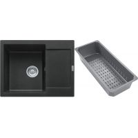 Franke Maris zlewozmywak granitowy z wkładką ociekową 62x50 cm onyx 114.0741.967