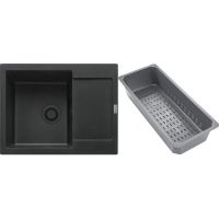 Franke Maris zlewozmywak granitowy z wkładką ociekową 62x50 cm onyx 114.0743.089