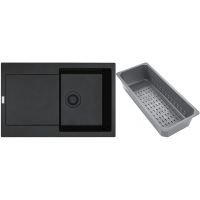 Franke Maris zlewozmywak granitowy z wkładką ociekową 78x50 cm onyx 114.0743.090
