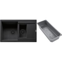 Franke Maris zlewozmywak granitowy z wkładką ociekową 78x50 cm onyx 114.0743.094