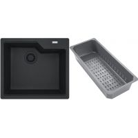 Franke Urban zlewozmywak granitowy z wkładką ociekową 56x50 cm onyx 114.0743.096