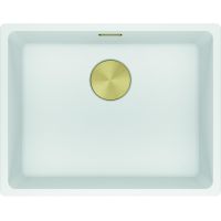 Zestaw Franke Maris MRG Gold 110-52 zlewozmywak 52x40 cm Fragranite biały polarny ze złotym kompletem maskującym (1250687255, 1120639055, 1330630111, 1120717470)