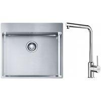 Franke Box BXX 210-54 TL zlewozmywak 57x51 cm stalowy z baterią kuchenną Sirius Side chrom (1270369295, 1150668280)