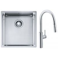 Franke Box BXX 210/110-40 zlewozmywak 45x44 cm stalowy z baterią kuchenną Pescara L Slide-In chrom (1270453654, 1150538940)