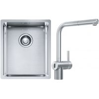 Franke Box BXX 210/110-34 zlewozmywak 38x45 cm stalowy z baterią kuchenną Atlas Neo Sensor stal szlachetna (1270453653, 1150625523)