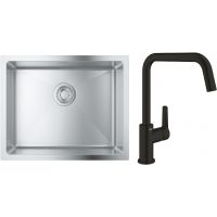 Zestaw Grohe K700 zlewozmywak stalowy 50x40 cm z baterią kuchenną Start (31574SD1, 304702430)