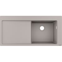 Hansgrohe S 51 zlewozmywak granitowy 74,5x41,5 cm szary beton 43314380