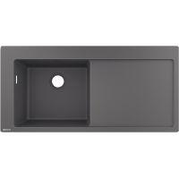 Hansgrohe S 51 zlewozmywak granitowy 105x41,5 cm szary kamień 43330290