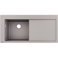 Hansgrohe S 51 zlewozmywak granitowy 105x41,5 cm szary beton 43330380