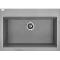 Laveo Tau zlewozmywak granitowy 70x50 cm szary SBT5107