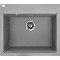 Laveo Tau zlewozmywak granitowy 57x50 cm szary SBT510Y