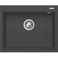 Pyramis Istros zlewozmywak granitowy 61x50 cm karbon 070045012