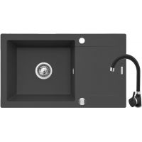 Pyramis Korfu zlewozmywak z baterią karbon 070061101BN