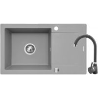 Pyramis Korfu zlewozmywak z baterią szary 070061301BN