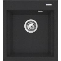 Pyramis Siros zlewozmywak granitowy 47x51,5 cm czarny 070084301