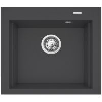 Pyramis Siros zlewozmywak granitowy 57x51,5 cm karbon 070085101