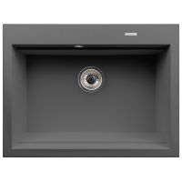 Pyramis Siros zlewozmywak granitowy 67x51,5 cm szary 070094301