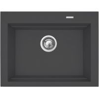 Pyramis Siros zlewozmywak granitowy 67x51,5 cm karbon 070094401