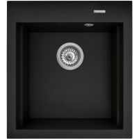 Pyramis Siros zlewozmywak granitowy 47x51,5 cm czarny 070168901