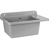 Pyramis Top umywalka ogrodowa 50,5x34,5 cm szara 070179201