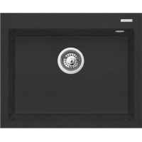 Pyramis Istros zlewozmywak granitowy 61x50 cm czarny 070186812