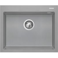 Pyramis Istros zlewozmywak granitowy 61x50 cm szary 070186912