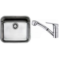 Zestaw Teka Be zlewozmywak stalowy 47,9x42,9 cm stal z baterią kuchenną Teka MTP 978 chrom (10125123, 469780200)