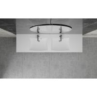 Vayer Norma-D umywalka 121,2x50 cm prostokątna wpuszczana-podwójna biała 121.050.011.3-1.0.1.X.XD