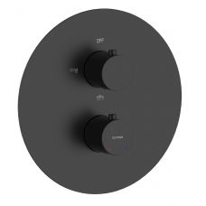 Oltens Katla bateria wannowo-prysznicowa podtynkowa z termostatem czarny mat 34600300