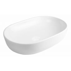 Oltens Hamnes umywalka 60x42,5 cm nablatowa owalna z powłoką SmartClean biała 40815000