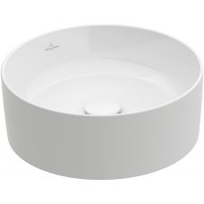 Villeroy & Boch Collaro umywalka 40x40 cm okrągła nablatowa biała 4A184001