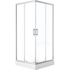 Laveo Bresso kabina z brodzikiem 80x80 cm kwadratowa chrom połysk/szkło przezroczyste JKDD086K