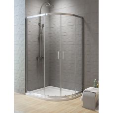 New Trendy New Varia kabina prysznicowa 100x80 cm półokrągła chrom połysk/szkło przezroczyste K-5470