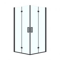 Oltens Byske kabina prysznicowa 90x90 cm kwadratowa czarny mat/szkło przezroczyste 20002300