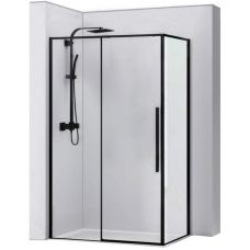 Rea Solar Black kabina prysznicowa 120x90 cm prostokątna czarny półmat/szkło przezroczyste REA-K6311