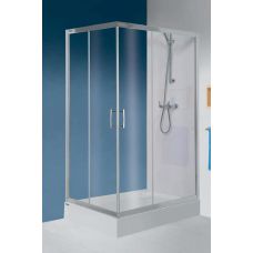 Sanplast TX KN/TX5b-80x100 kabina prysznicowa 80x100 cm prostokątna srebrny błyszczący/szkło przezroczyste 600-271-0200-38-401