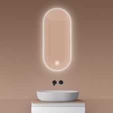 Oltens Nordlis lustro 40x90 cm owalne z oświetleniem od tyłu z matą grzewczą 64113000