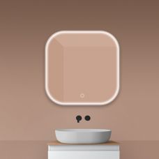 Oltens Nordlis lustro 80x80 cm kwadratowe z oświetleniem z przodu z matą grzewczą 64122000