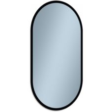 Venti Oslo lustro 50x90 cm owalne z oświetleniem czarny