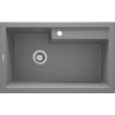 Deante Eridan zlewozmywak granitowy 80x50 cm szary metalik ZQES10B