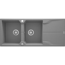 Deante Andante zlewozmywak granitowy 116x50 cm wpuszczany szary metalik ZQNS213