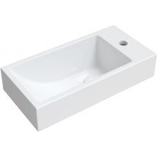 Omnires Corfu M+ umywalka 50x25 cm prostokątna ścienna-nablatowa biała CorfuBP