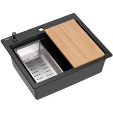 Quadron Kurt 110 zlewozmywak 59,5x50 cm GraniteQ pure carbon HCQK5052BLMPC